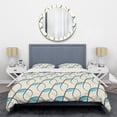 thumbnail image 1 of Designart 'Retro Geometrical Abstract Minimal Pattern I' Mid-Century Modern Duvet Cover Set, 1 of 4