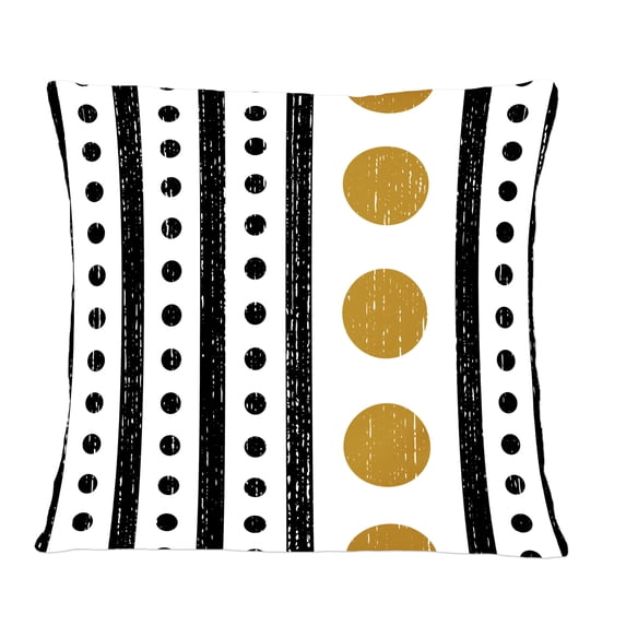 Designart Retro Geometrical Abstract Minimal Pattern VII' Mid-Century Modern Throw Pillow - 12x20