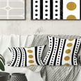 thumbnail image 1 of Designart Retro Geometrical Abstract Minimal Pattern VII' Mid-Century Modern Throw Pillow - 18x18, 1 of 2