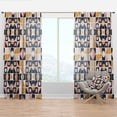 thumbnail image 1 of Designart 'Retro Geometrical Design I' Mid-Century Modern Curtain Panel, 1 of 4
