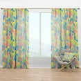 thumbnail image 1 of Designart 'Retro Geometrical Pastel Abstract IO' Mid-Century Modern Curtain Panel, 1 of 4