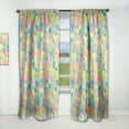 thumbnail image 1 of Designart 'Retro Geometrical Pastel Abstract IO' Mid-Century Modern Curtain Panel, 1 of 5
