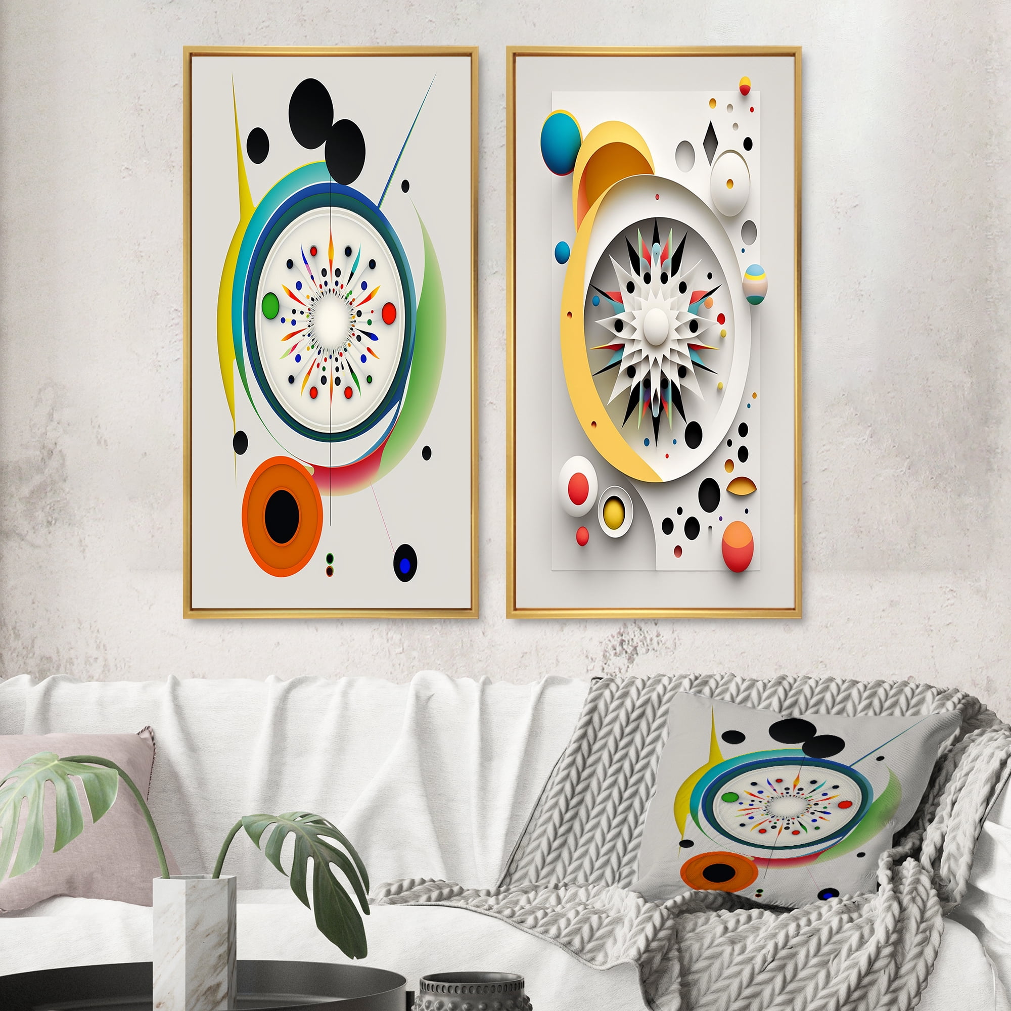 Designart "Retro Geometry of Awakening Rebirth I" Modern Geometric ...