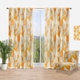 thumbnail image 1 of Designart 'Retro Gold Style' Modern Curtain Panel, 1 of 4