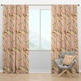 thumbnail image 1 of Designart 'Retro Golden Foliage IV' Mid-Century Modern Blackout Curtain Panel, 1 of 4