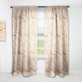 thumbnail image 1 of Designart 'Retro Golden Foliage IV' Mid-Century Modern Curtain Panel, 1 of 5