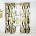 thumbnail image 1 of Designart 'Retro Golden Foliage V' Mid-Century Modern Curtain Panel, 1 of 5
