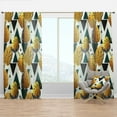 thumbnail image 1 of Designart 'Retro Golden Foliage V' Mid-Century Modern Curtain Panel, 1 of 4