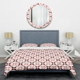 thumbnail image 1 of Designart 'Retro Grid Pattern I' Mid-Century Modern Duvet Cover Set, 1 of 4