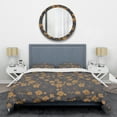thumbnail image 1 of Designart 'Retro Handdrawn Poppies II' Mid-Century Modern Duvet Cover Set, 1 of 4
