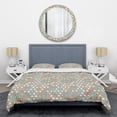 thumbnail image 1 of Designart 'Retro Hexagon Pattern III' Mid-Century Modern Duvet Cover Set, 1 of 4