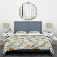 thumbnail image 1 of Designart 'Retro Hexagon Pattern IX' Mid-Century Modern Duvet Cover Set, 1 of 4