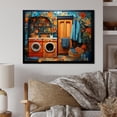 thumbnail image 1 of Designart "Retro Laundry Pop" Bath & Laundry Metal Art Living Room, 1 of 1
