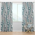 thumbnail image 1 of Designart 'Retro Lilies Flowers' Mid-Century Modern Blackout Curtain Panel, 1 of 4