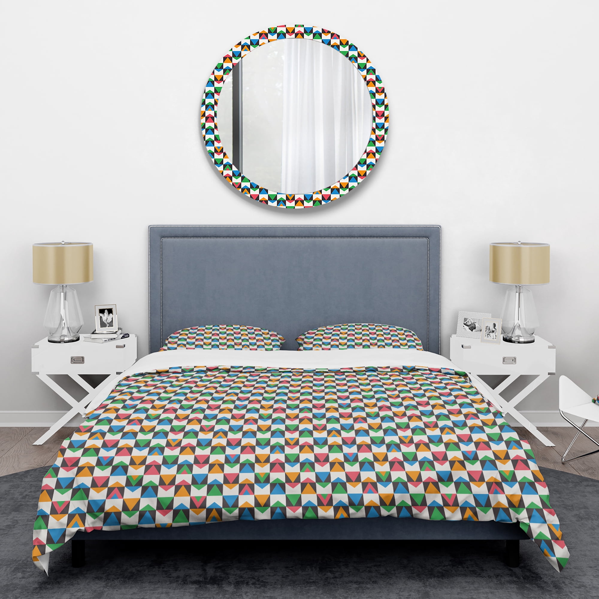 Designart 'Retro Ornamental Design II' Mid-Century Modern Duvet Cover Set