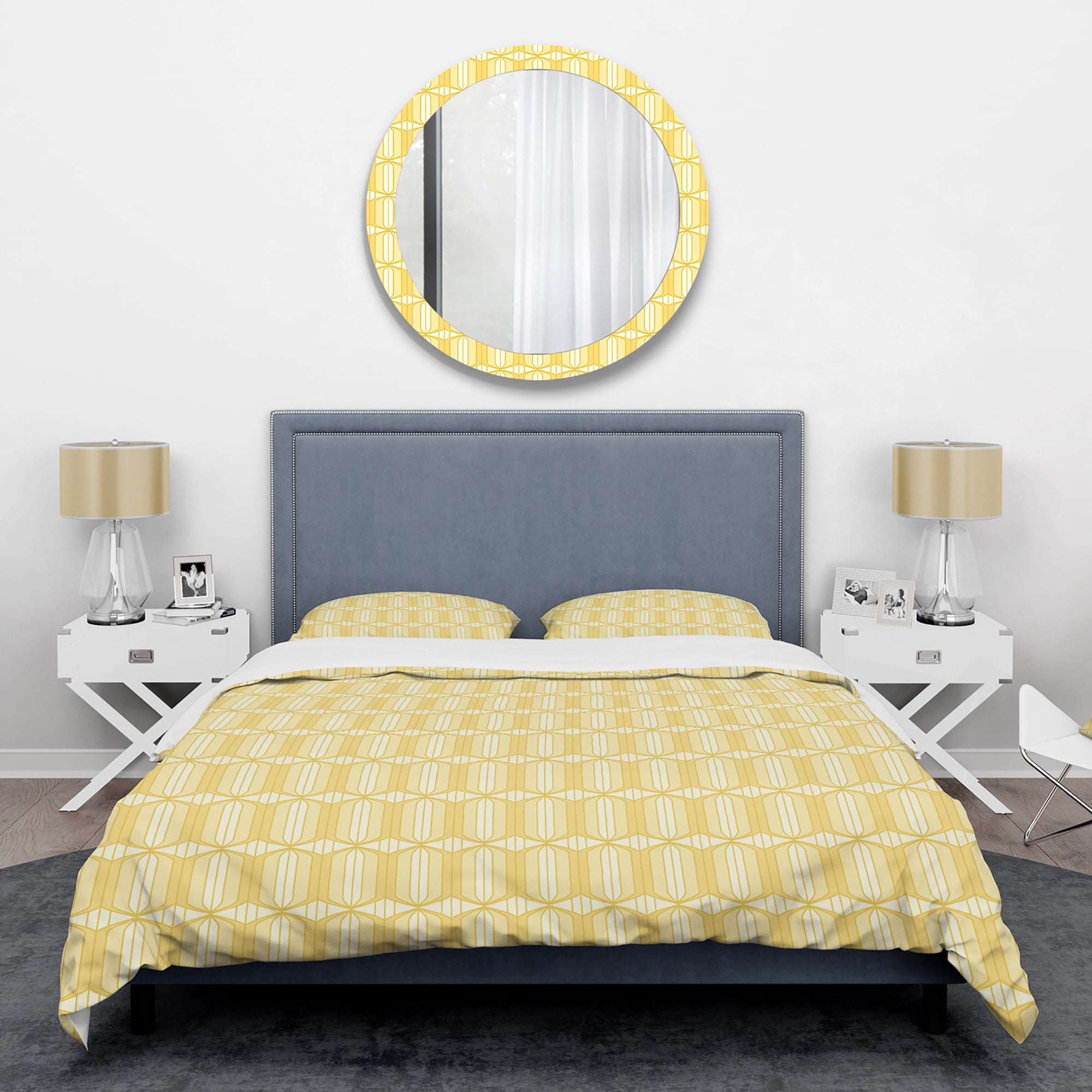 Designart 'Retro Ornamental Design III' Mid-Century Modern Duvet Cover Set