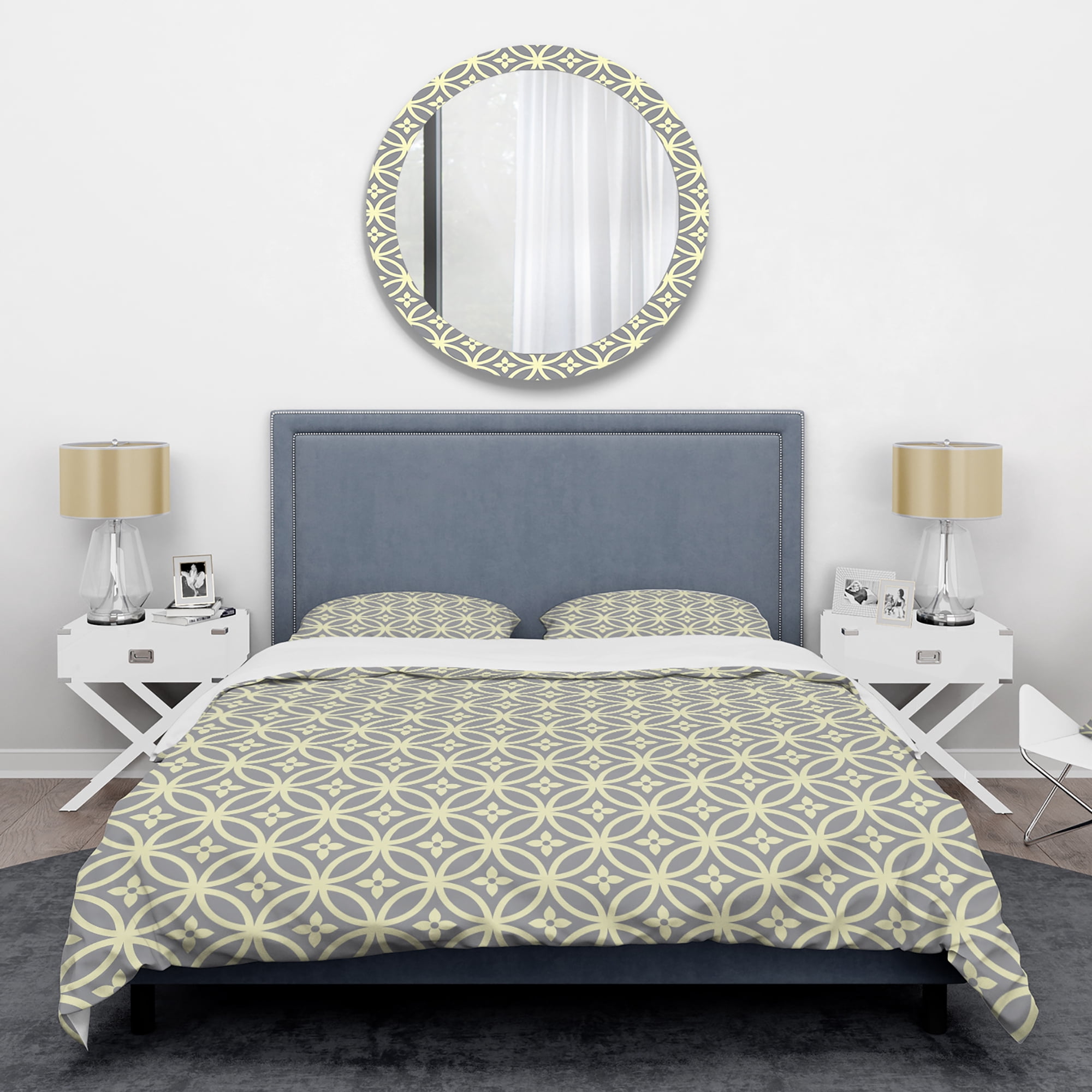 Designart 'Retro Ornamental Pattern II' Mid-Century Modern Duvet Cover Set