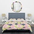 thumbnail image 1 of Designart 'Retro Pastel Circular Pattern I' Mid-Century Modern Duvet Cover Set, 1 of 4