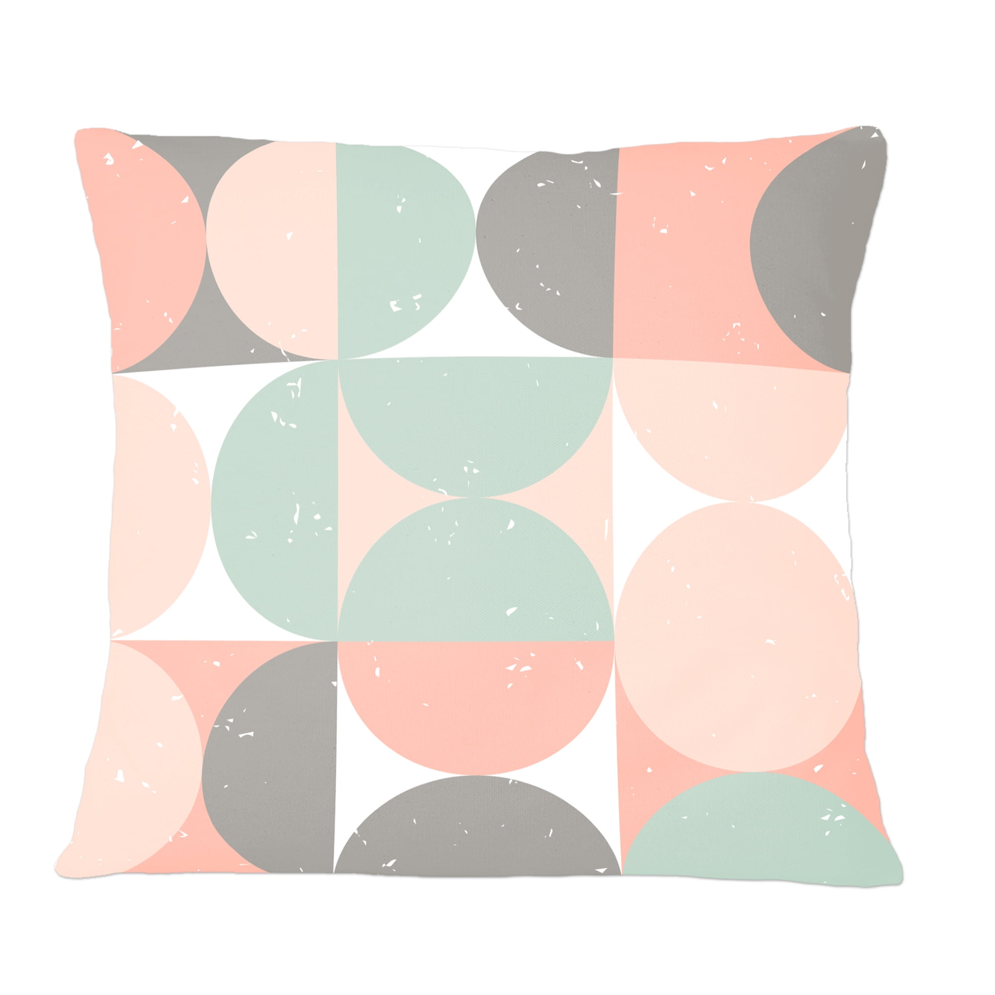 Designart Retro Pastel Circular Pattern II' Mid-Century Modern Throw Pillow - 12x20