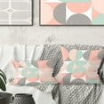 thumbnail image 1 of Designart Retro Pastel Circular Pattern II' Mid-Century Modern Throw Pillow - 18x18, 1 of 2