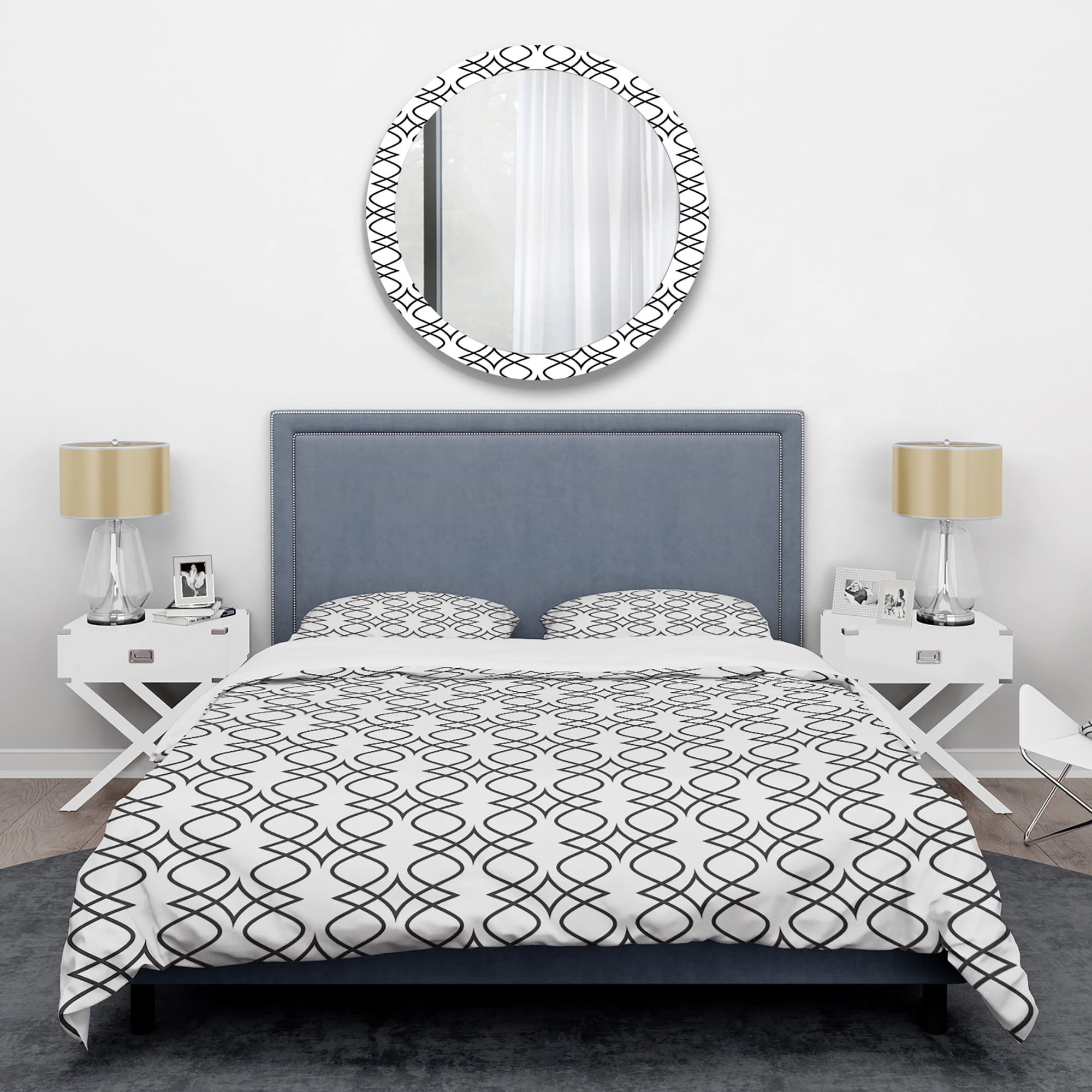 Designart 'Retro Pattern Abstract Design III' Mid-Century Modern Duvet Cover Set