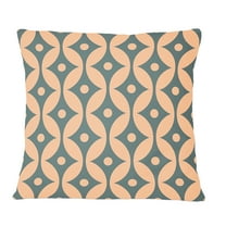 Designart Retro Pattern Abstract Design IV' Mid-Century Modern Throw Pillow - 12x20