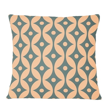 Designart Retro Pattern Abstract Design IV' Mid-Century Modern Throw Pillow - 12x20