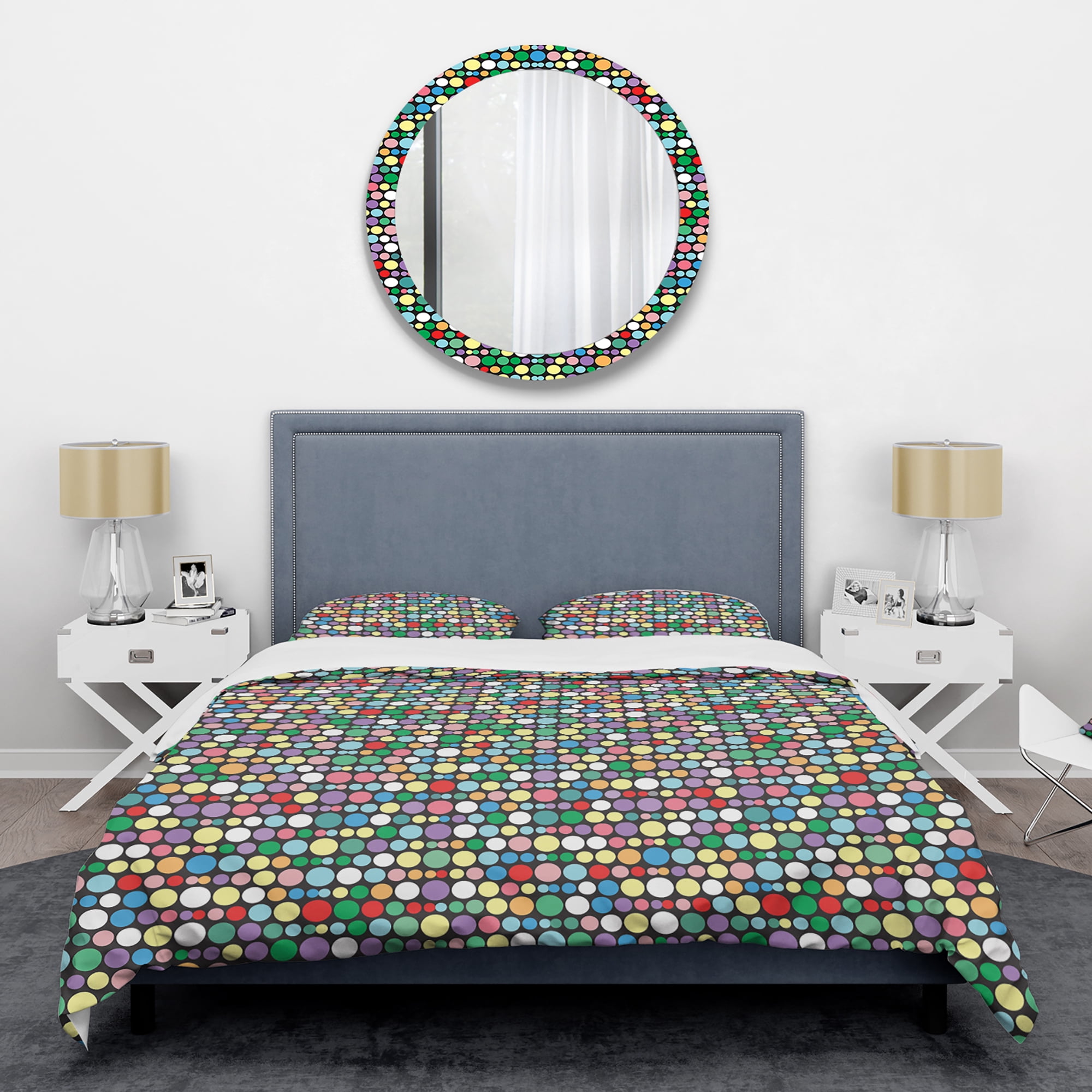 Designart 'Retro Pattern Abstract Design XII' Mid-Century Modern Duvet Cover Set