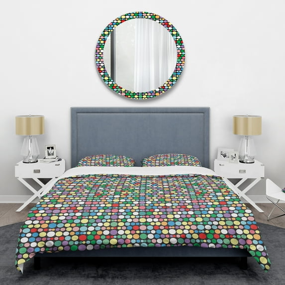 Designart 'Retro Pattern Abstract Design XII' Mid-Century Modern Duvet Cover Set