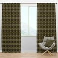 thumbnail image 1 of Designart 'Retro Pattern Over Floral II' Mid-Century Modern Blackout Curtain Panel, 1 of 4