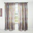 thumbnail image 1 of Designart 'Retro Pattern Over Floral IV' Mid-Century Modern Curtain Panel, 1 of 5