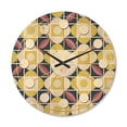 thumbnail image 1 of Designart 'Retro Pattern With mosaic style' Mid-Century Modern Wood Wall Clock, 1 of 5