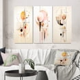 thumbnail image 1 of Designart "Retro Pink Circular Boho Chic Geometrics I" Modern Geometric Wall Art Set Of 3 - Pink Abstract Gallery Wall Set For Home Decor, 1 of 7