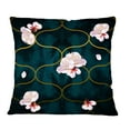 thumbnail image 1 of Designart Retro Pink Flower Pattern II' Mid-Century Modern Throw Pillow - 12x20, 1 of 2