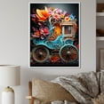 thumbnail image 1 of Designart "Retro Pop Art Cart" Old American Cart Floater Framed Wall Art Living Room, 1 of 5