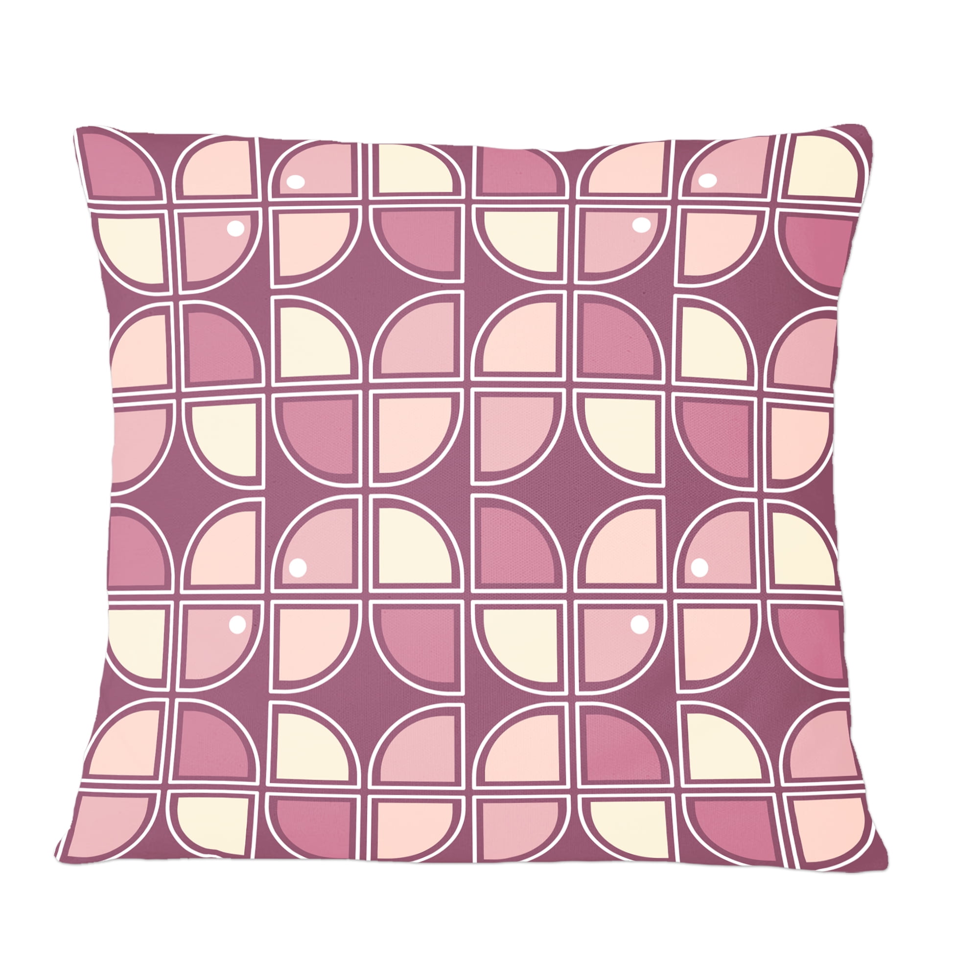 Designart Retro Purple Pink Desing' Mid-Century Modern Throw Pillow - 12x20