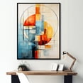 thumbnail image 1 of Designart "Retro Reflections Colorful Mid Century Vibes I" Abstract Floater Framed Canvas Print, 1 of 7