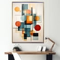 thumbnail image 1 of Designart "Retro Reflections Colorful Mid Century Vibes IV" Abstract Floater Framed Wall Decor, 1 of 7