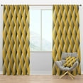 thumbnail image 1 of Designart 'Retro Rhombus Geometric ' Mid-Century Modern Blackout Curtain Panel, 1 of 4