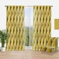 thumbnail image 1 of Designart 'Retro Rhombus Geometric ' Mid-Century Modern Curtain Panel, 1 of 4