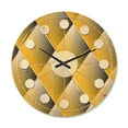 thumbnail image 1 of Designart 'Retro Rhombus Geometric ' Mid-Century Modern Wood Wall Clock, 1 of 5