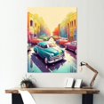 thumbnail image 1 of Designart "Retro Roadsters in Red and Cream" Retro Car Metal Wall Art, 1 of 5