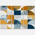 thumbnail image 1 of Designart ' Retro Semicircles Squares and Circles ' Modern Canvas Wall Art Print, 1 of 3