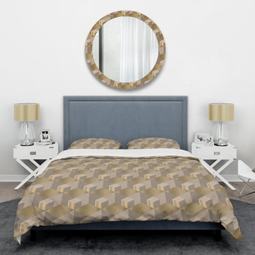 Designart 'Retro Square Design V' Mid-Century Modern Duvet Cover Set