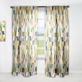 thumbnail image 1 of Designart 'Retro Triangular Design I' Mid-Century Modern Curtain Panel, 1 of 5