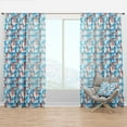 thumbnail image 1 of Designart 'Retro Triangular Design II' Mid-Century Modern Curtain Panel, 1 of 4