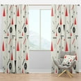 thumbnail image 1 of Designart 'Retro Triangular Design III' Mid-Century Modern Blackout Curtain Panel, 1 of 4