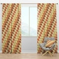 thumbnail image 1 of Designart 'Retro Triangular Design IX' Mid-Century Modern Blackout Curtain Panel, 1 of 4