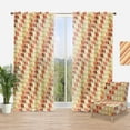 thumbnail image 1 of Designart 'Retro Triangular Design IX' Mid-Century Modern Curtain Panel, 1 of 4