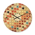 thumbnail image 1 of Designart 'Retro Triangular Design IX' Mid-Century Modern Wood Wall Clock, 1 of 5